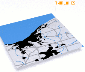 3d view of Twin Lakes