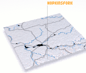 3d view of Hopkins Fork
