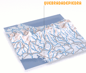 3d view of Quebrada de Piedra