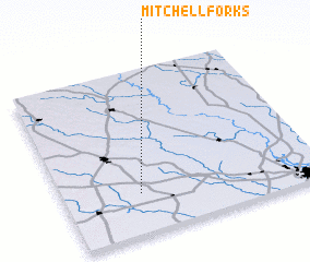 3d view of Mitchell Forks