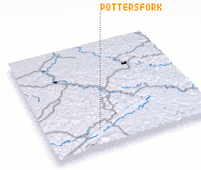 3d view of Potters Fork