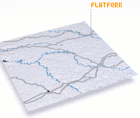 3d view of Flat Fork