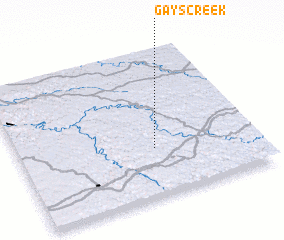 3d view of Gays Creek