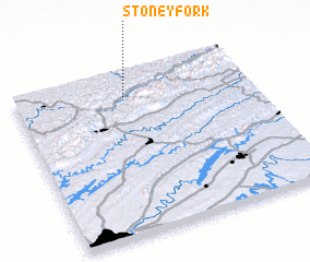 3d view of Stoney Fork