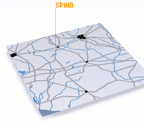 3d view of Spain