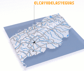 3d view of El Cayo de las Yeguas