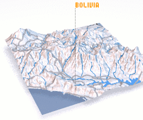 3d view of Bolivia