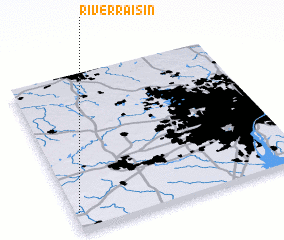 3d view of River Raisin