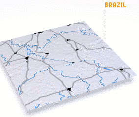 3d view of Brazil