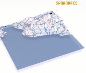 3d view of San Andrés