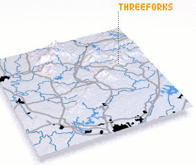 3d view of Three Forks