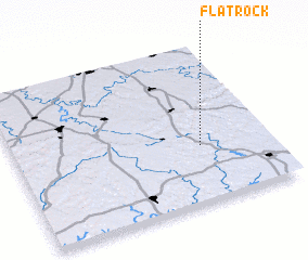 3d view of Flat Rock