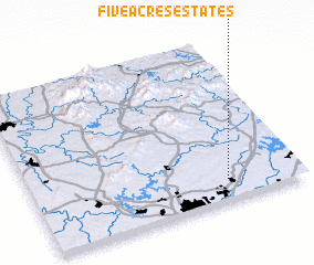 3d view of Five Acres Estates