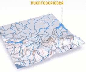 3d view of Puente de Piedra