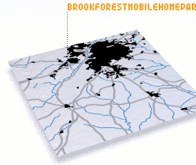 3d view of Brook Forest Mobile Home Park