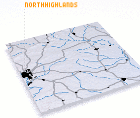 3d view of North Highlands