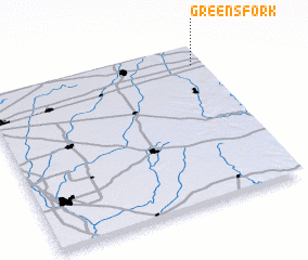 3d view of Greens Fork