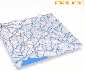 3d view of Peñas Blancas