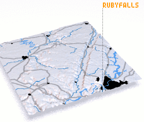 3d view of Ruby Falls