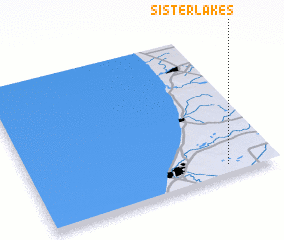 3d view of Sister Lakes