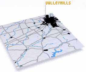 3d view of Valley Mills