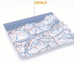 3d view of Cefalú