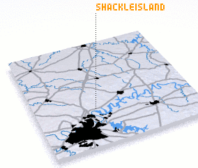 3d view of Shackle Island