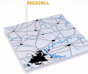 3d view of Prices Mill