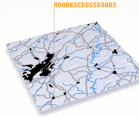 3d view of Moores Crossroads