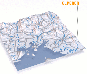 3d view of El Peñón