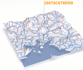 3d view of Santa Catarina