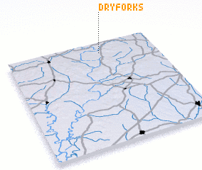 3d view of Dry Forks