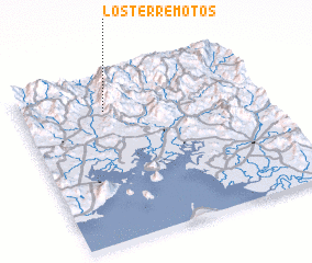 3d view of Los Terremotos