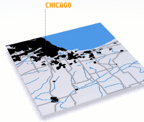 3d view of Chicago