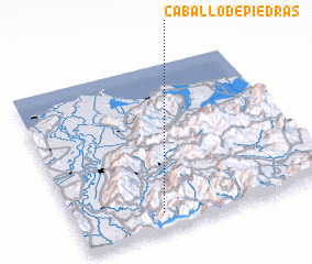 3d view of Caballo de Piedras