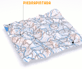 3d view of Piedra Pintada