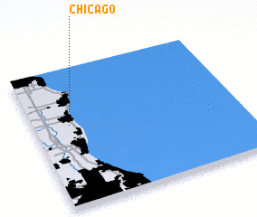 3d view of Chicago