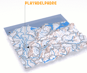 3d view of Playa del Padre