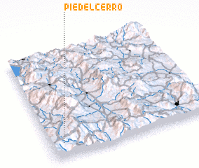 3d view of Pie del Cerro