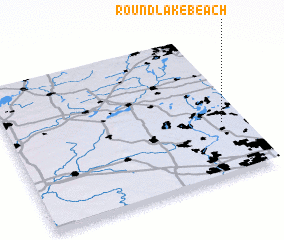 3d view of Round Lake Beach