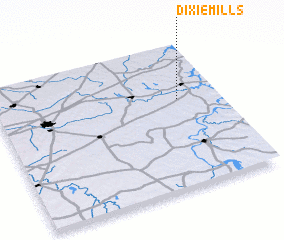 3d view of Dixie Mills