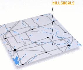 3d view of Mill Shoals