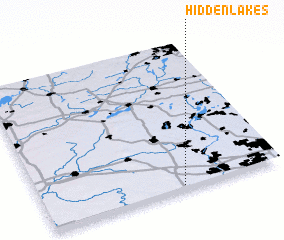3d view of Hidden Lakes