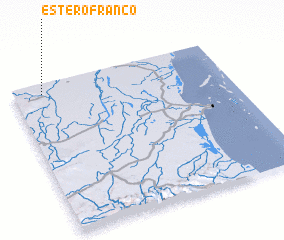 3d view of Estero Franco