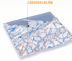 3d view of Cañón de la Lima