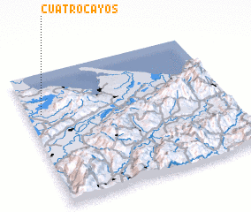 3d view of Cuatro Cayos