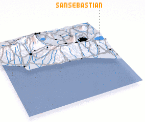 3d view of San Sebastián