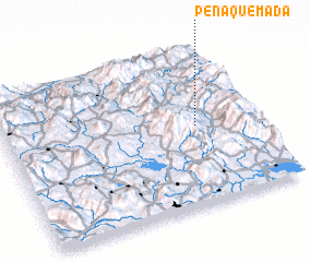 3d view of Peña Quemada