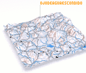 3d view of Ojo de Agua Escondido