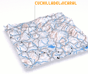 3d view of Cuchilla del Jicaral